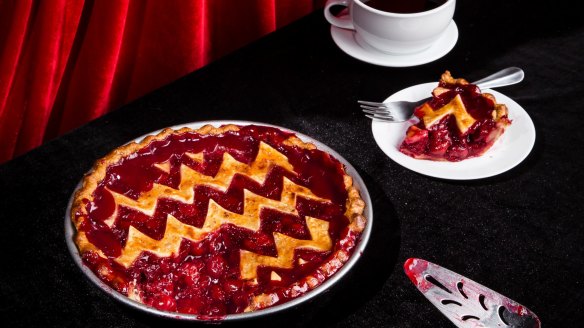 Divinely good: a cherry pie made in homage to its revered status in Twin Peaks.