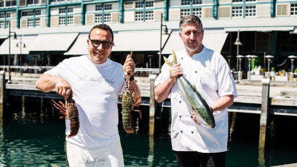 Luigi Esposito (left) at The Amalfi Way with head chef Simon Scandiuzzo.