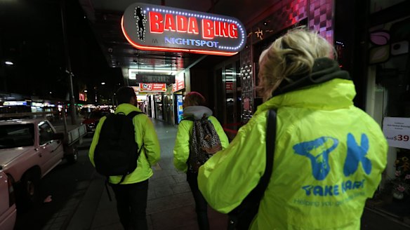 Safe Space "Take Kare" ambassadors in Kings Cross.
