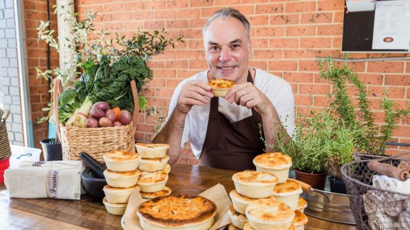 Raymond Capaldi with his Wonder Pies.