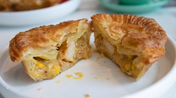 Banksia Bakehouse's signature buttery pastry also encases its pies. 