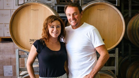 Lisa and Andrew Margan were able to open their cellar door at the weekend. 