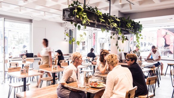 Heart Cafe's light and bright interior.