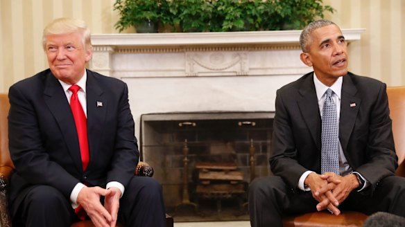 President Barack Obama with President-elect Donald Trump at the White House.