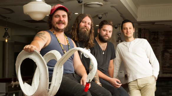 The Unicorn Hotel team are part of a pub that's rooted in Australian tradition but doesn't pander to nostalgia. (From left) Jake Smyth, Oscar McMahon, Kenny Graham and Elvis Abrahanowicz.