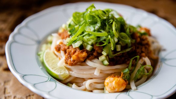 Bouillabaisse bolognese is reminiscent of zha jiang mian.