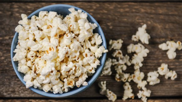 Plain air-popped popcorn is much healthier than the salty, buttery kind.