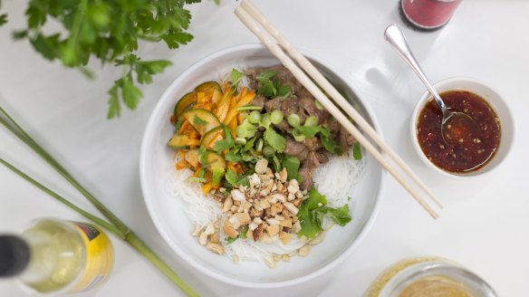 Dan Hong whipped up this Lemongrass Pork Vermicelli Salad for his ABC TV show 