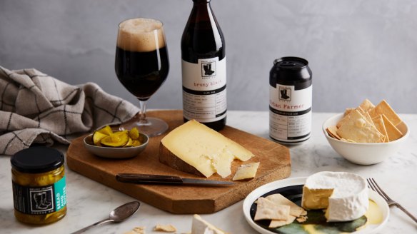 Bruny Island's beer and cheese hamper.