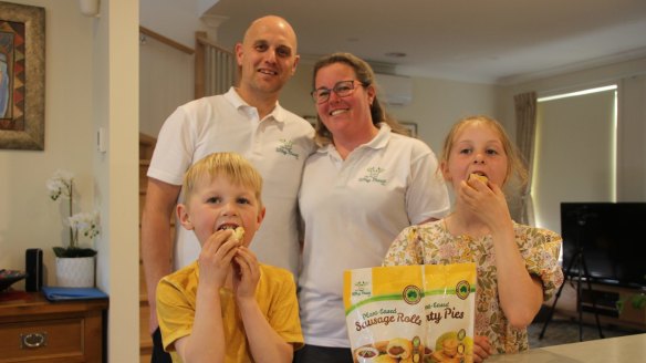 Food technologist Emma White with her family.