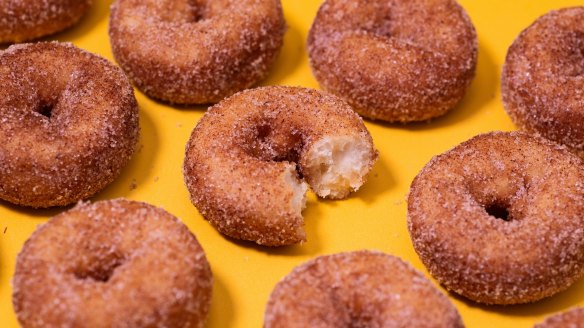Hot cinnamon doughnuts are the superior service station snack.