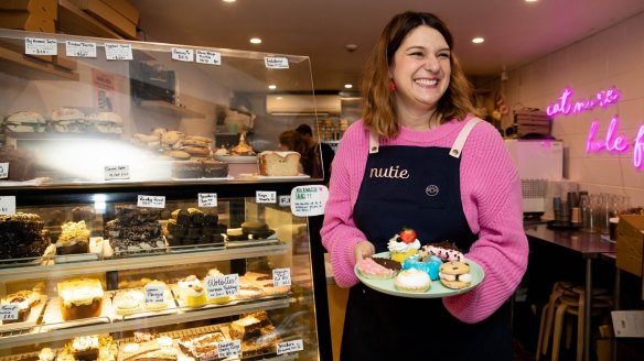Sina Klug at her Sydney bakery Nutie, one of several small-batch bakeries specialising in gluten-free treats that have previously been off-limits for those with allergies or coeliac disease.