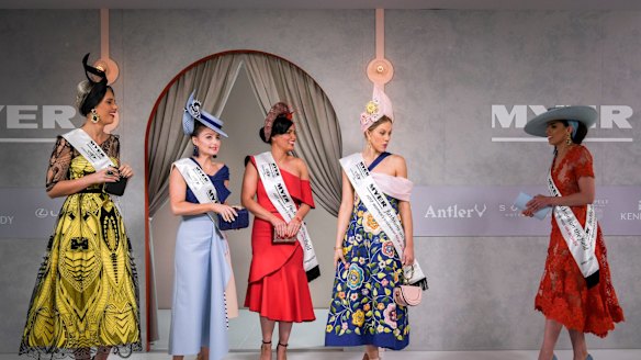 Myer Fashions on the Field launch at Flemington Racecourse.