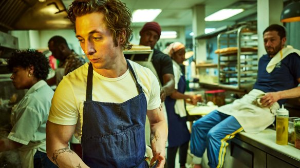 "The Bear" is set in a grimy Chicago sandwich bar that fine-dining chef Carmy (Jeremy Allen White) tries to turn into a well-oiled machine.