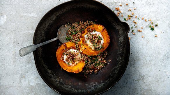 This pumpkin salad looks as beautiful as it tastes.