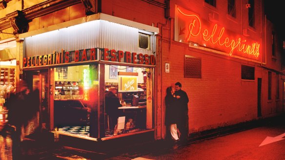 Sheer Italianality: Pellegrini's Espresso Bar.