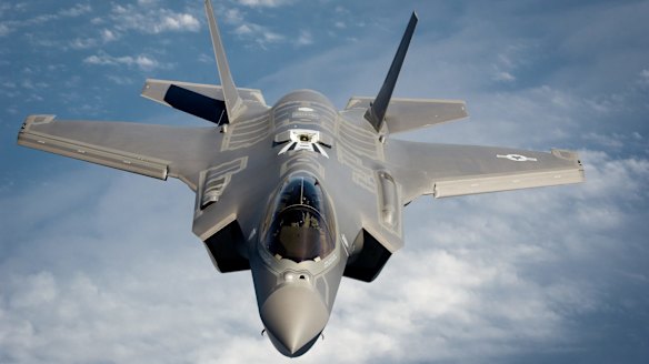 A Joint Strike Fighter aircraft designed by Lockheed Martin.