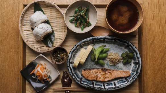 Japanese-style breakfast at Cafe Monaka.