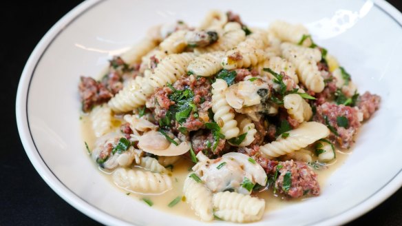 Go to dish: Cavatelli, pork and fennel sausage, pipis, $28.