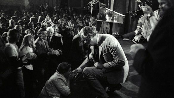 Gough Whitlam opens Labor's history-making election campaign.