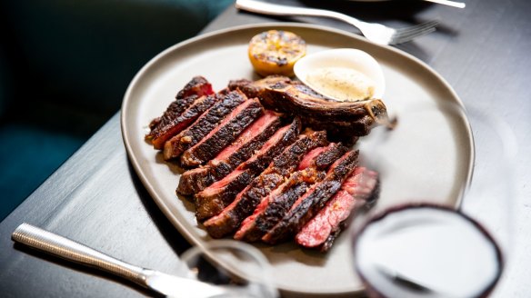 CopperTree Farm dry-aged Friesian rib-eye.