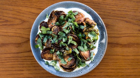 Fried brussels sprouts at the new Barzaari Chippendale.