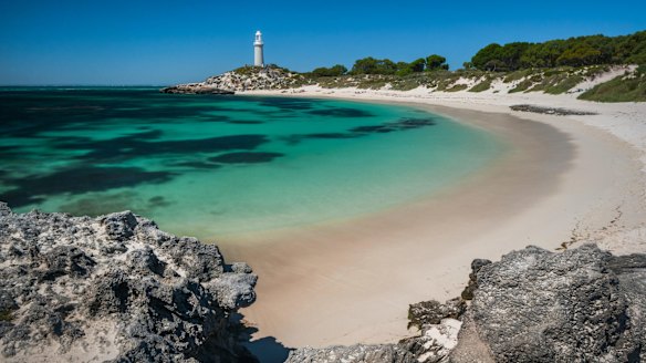 Pinky Beach on beautiful Rottnest Island.
