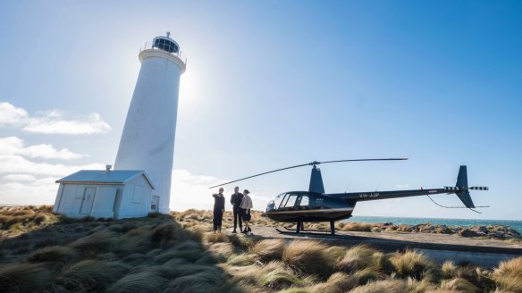The lighthouse at Swan Island, off the north-east coast of Tasmania.