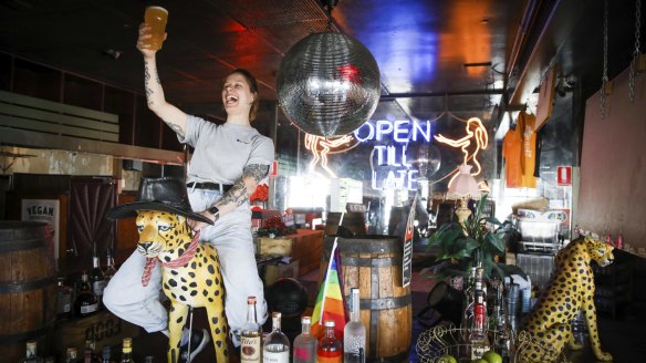 Jenna Phillips gets in the spirit at her Petersham pub. 