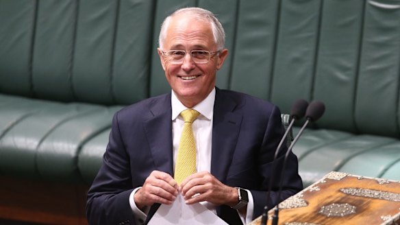 Prime Minister Malcolm Turnbull during question time as Parliament resumes.