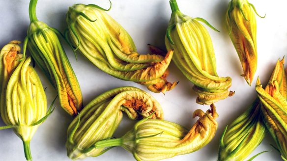 When you get your hands on something as precious as zucchini flowers, don’t create too many distractions.