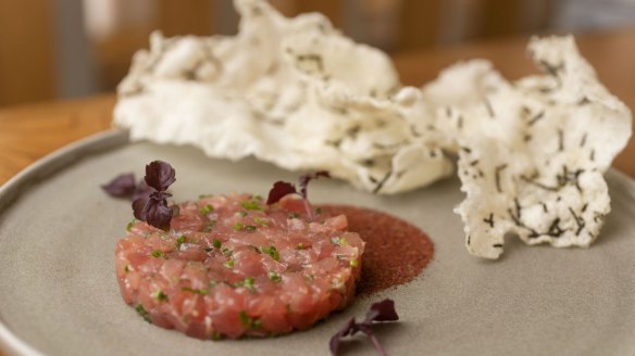 Go-to dish: Tuna tartare with rice crisp.