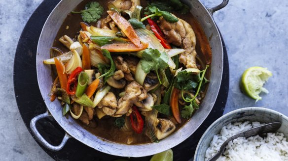 Oyster sauce chicken, Thai-style.