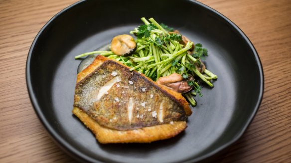 Go-to dish: Roasted john dory, mussels, celeriac & caper salad.