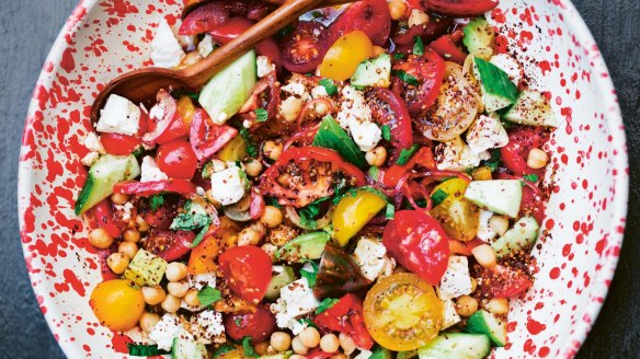 This salad only takes seven minutes to make.