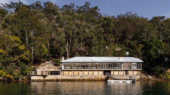 The sandstone pavilion is only accessible by boat or seaplane.
