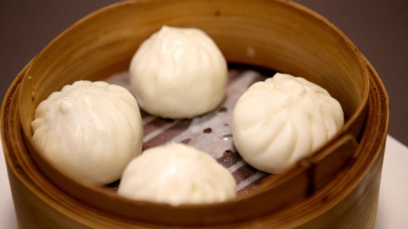Mushroom buns (pictured). Xiao long bao and prawns can be ordered up from Mr Kwok.