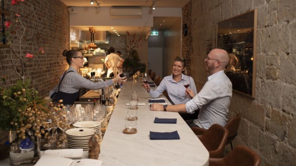 Saint Peter currently serves 20 diners at a time, seated along a marble counter in a narrow sandstone-and-brick space on Oxford Street.