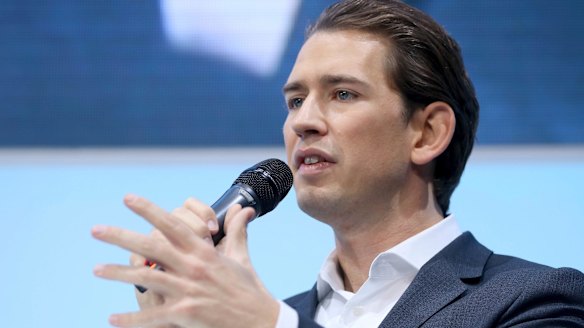 People's Party leader Sebastian Kurz during an election campaign event in Graz, Austria.