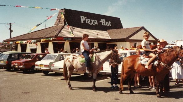 Opening day at Pizza Hut Warrawong in 1979.