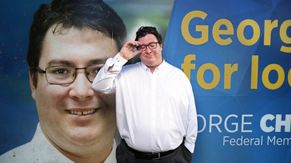 George Christensen in his parents' backyard near Mackay.