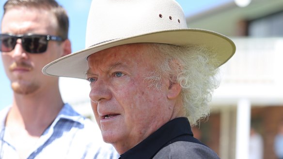 Ballina mayor David Wright at the scene of the fatal shark attack on Monday.