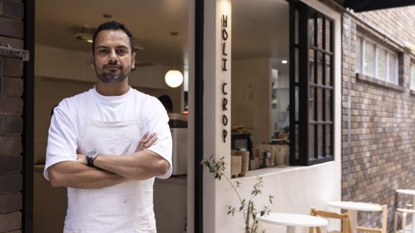 Himi Makhija, chef and owner of Holi Crop at his Turramurra venue.