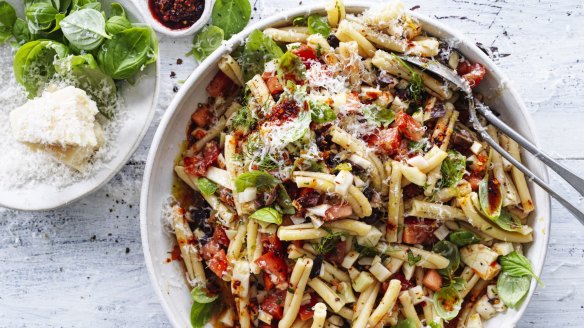 This pasta sauce is a little like the dressing for a pasta salad.