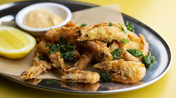 Fried school prawns trigger memories of Sunday lunches at Sean's Panaroma in Bondi Beach.