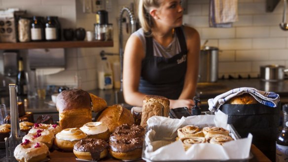 Baked goods at Small Fry in Hobart.