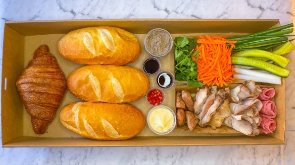Made to travel: Lit Canteen's smart tailored banh mi box.