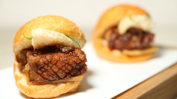 Pork belly bao at The Bazaar By Jose Andres in Miami. 