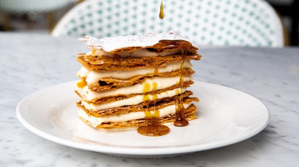 Apricot mille-feuille. 
