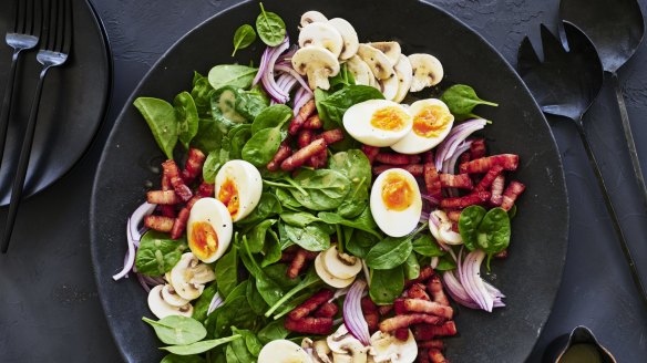 American spinach salad.